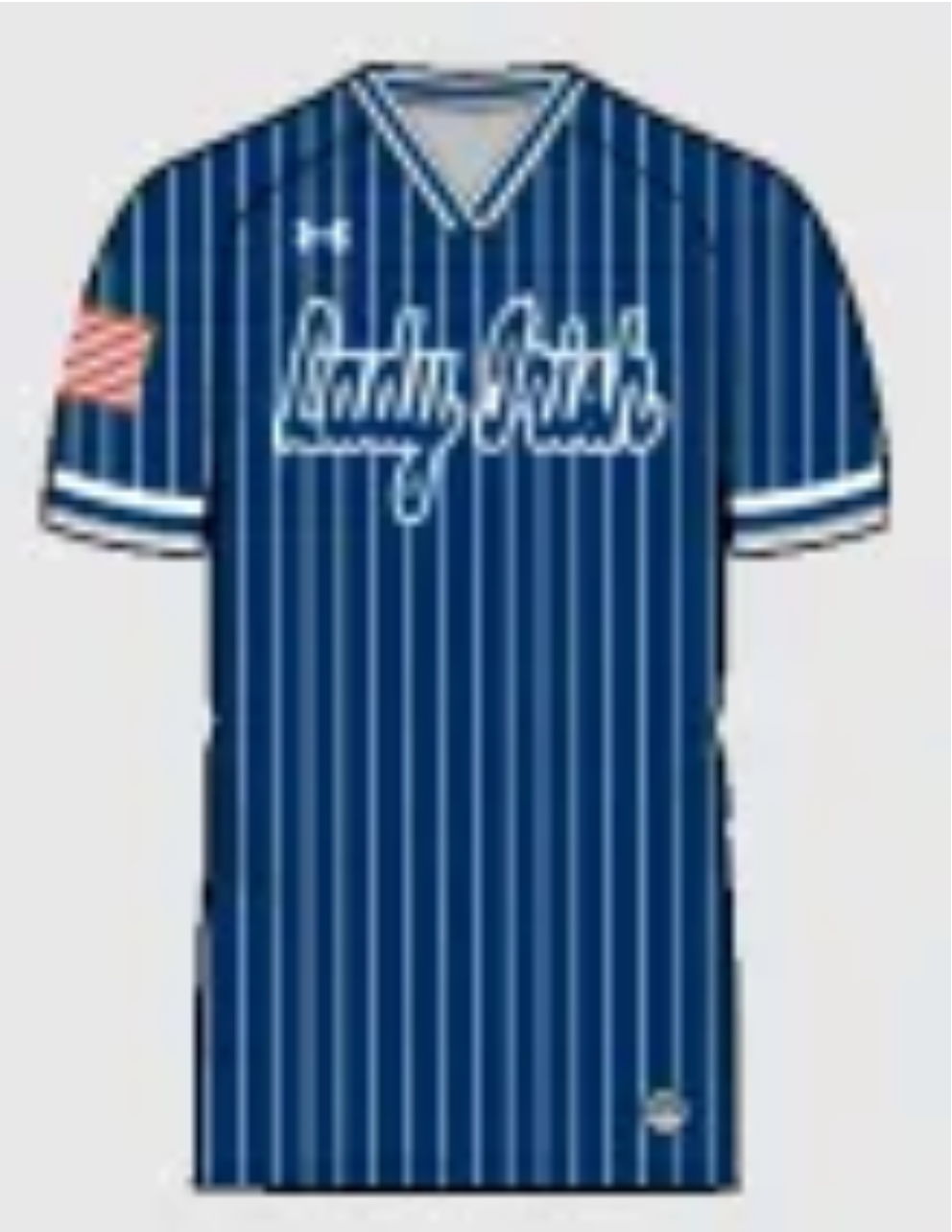 Lady Irish Navy/White Pinstripe Uniform Combo