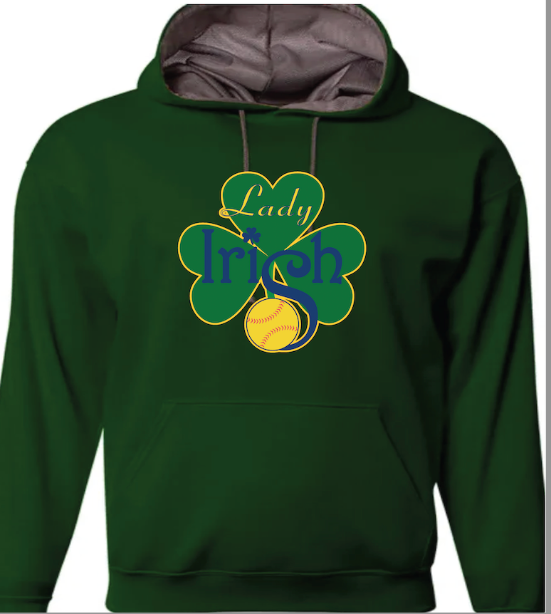Lady Irish Performance Fleece Hoodies (choose your logo)