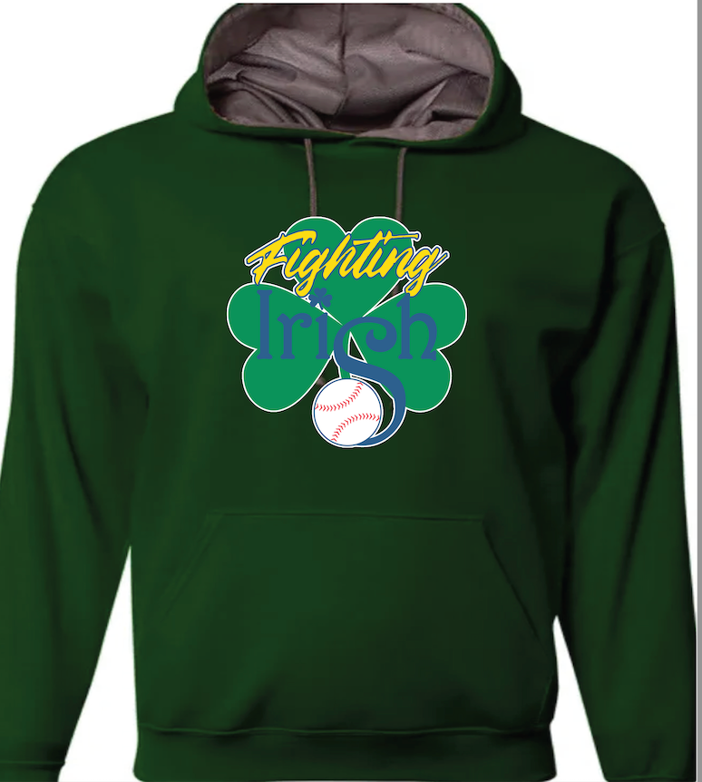 Fighting Irish Hooded Performance Fleece (choose your logo)