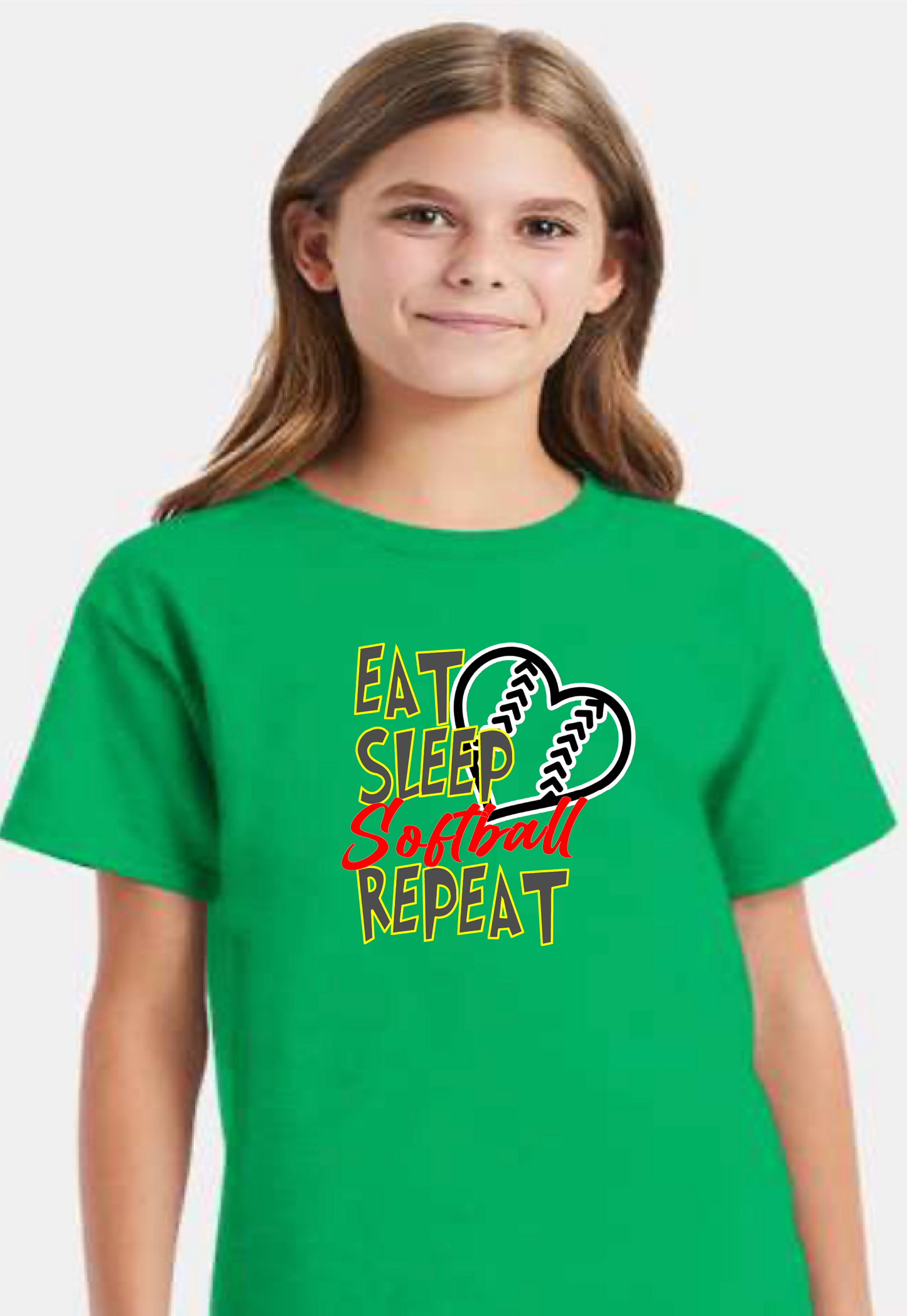 Eat, Sleep, Softball, Repeat (Tee Shirt or Hoody)