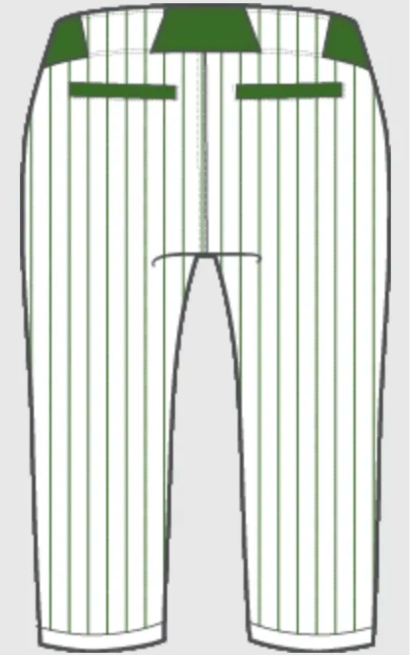 Lady Irish White/Green Pinstripe Uniform Combo