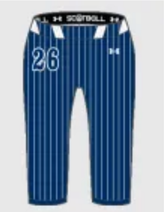 Lady Irish Navy/White Pinstripe Uniform Combo