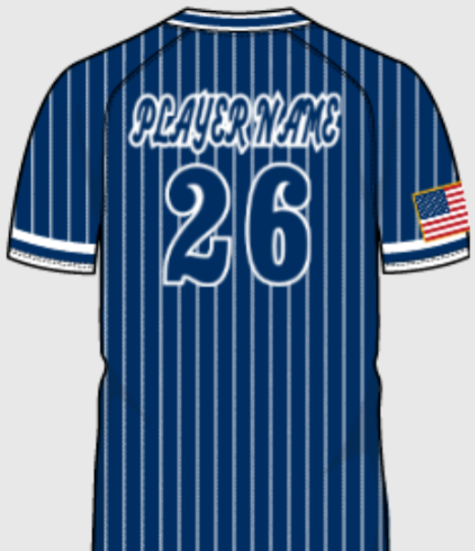 Lady Irish Navy/White Pinstripe Uniform Combo