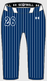 Lady Irish Navy/White Pinstripe Uniform Combo